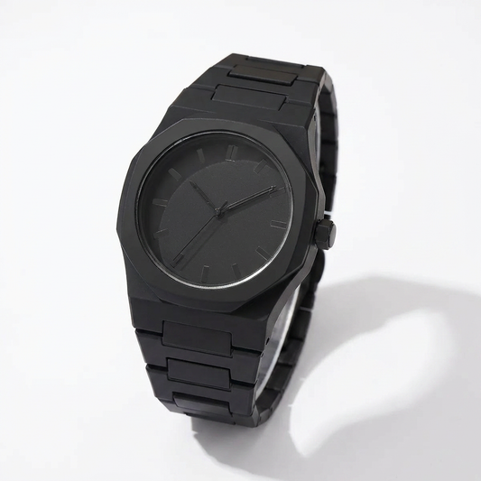 Modern Minimalist Men's Watch – Unique All-Black Design