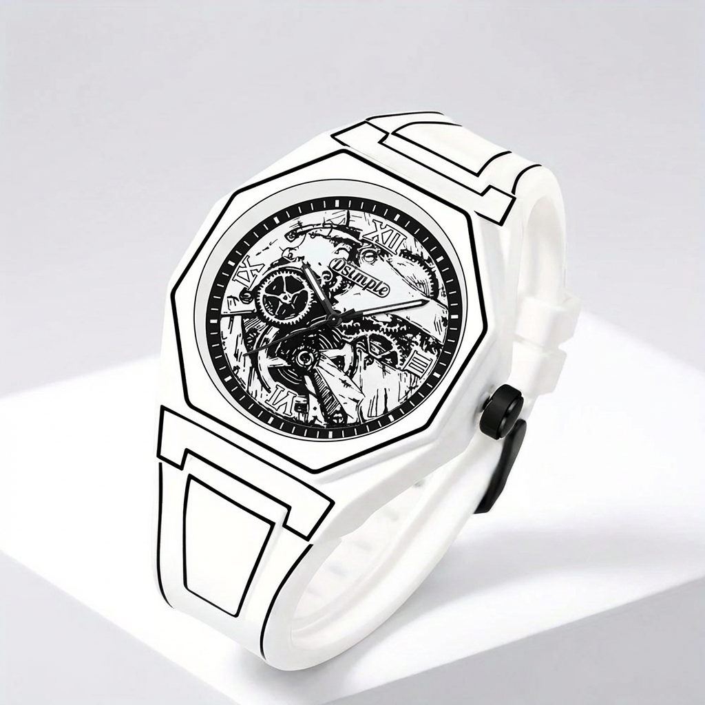 Monolith Noir Quartz Watch — Silicone Strap