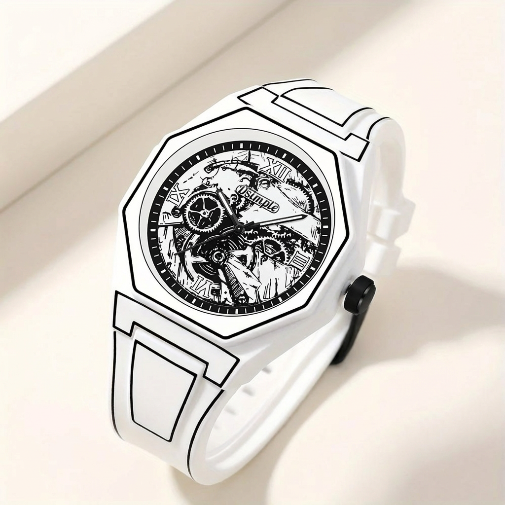 Monolith Noir Quartz Watch — Silicone Strap