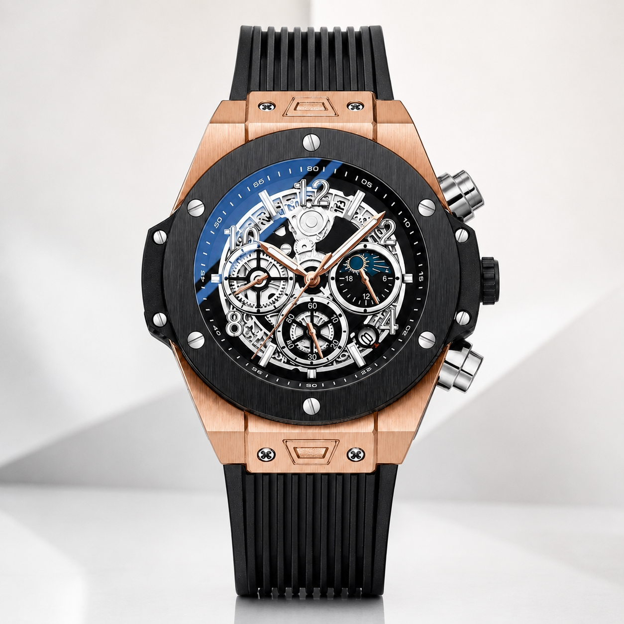Chronograph Watch — Silicone Strap