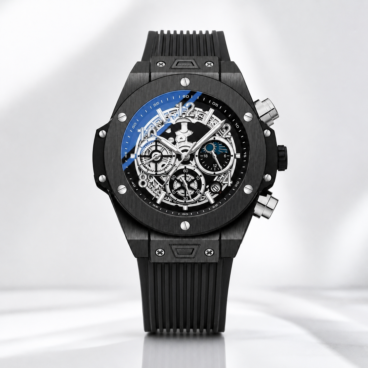 Chronograph Watch — Silicone Strap