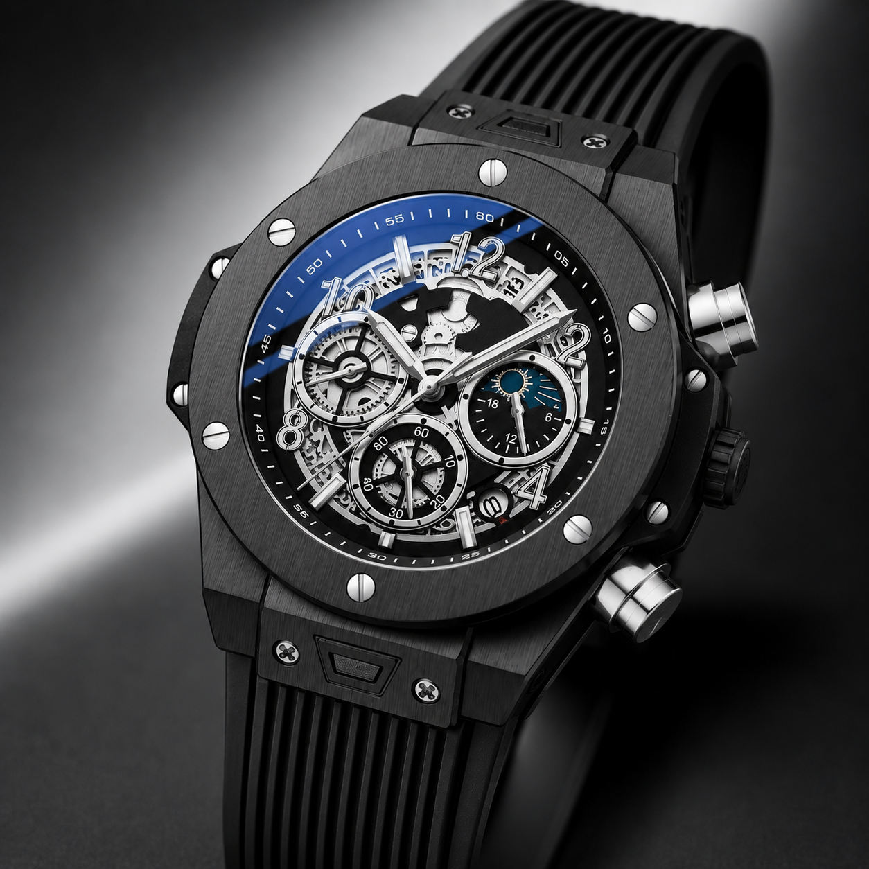 Chronograph Watch — Silicone Strap