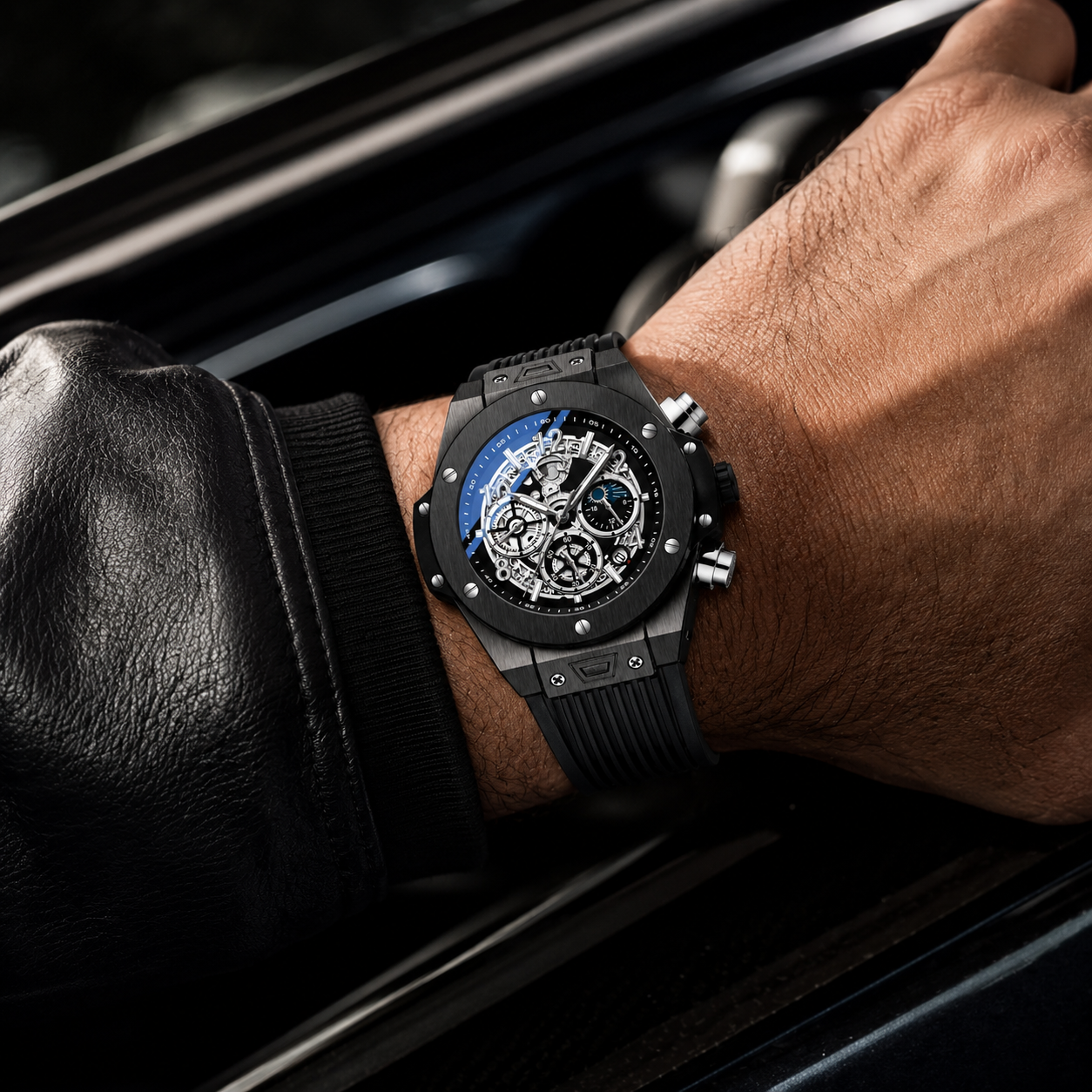 Chronograph Watch — Silicone Strap
