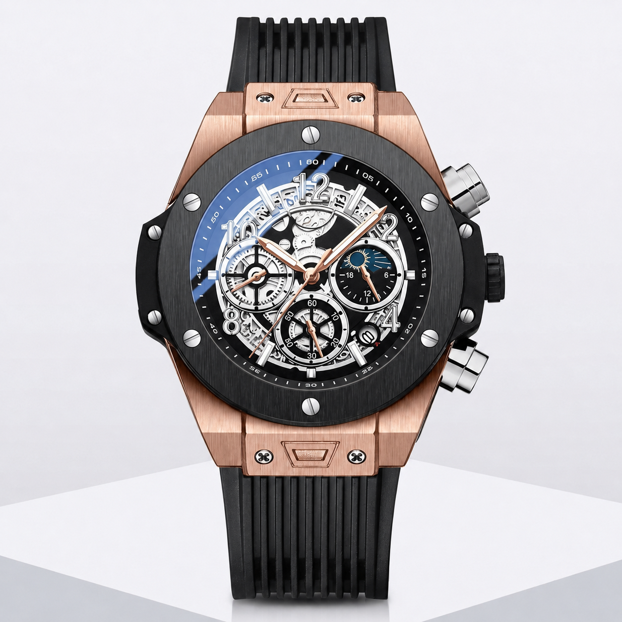 Chronograph Watch — Silicone Strap