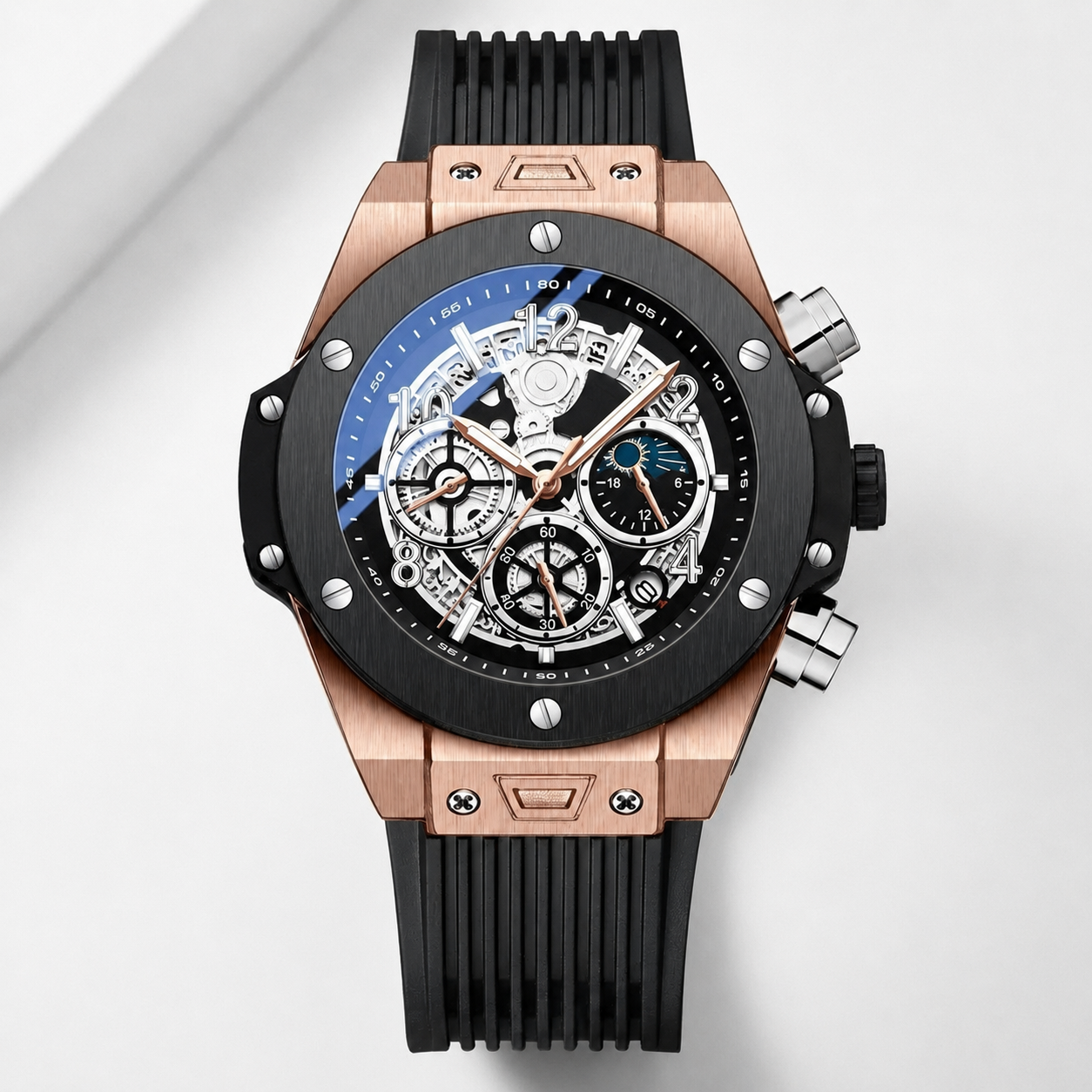 Chronograph Watch — Silicone Strap