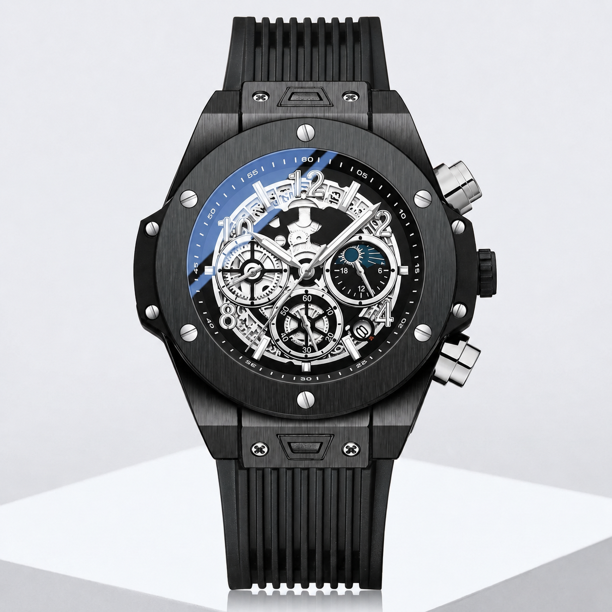 Chronograph Watch — Silicone Strap