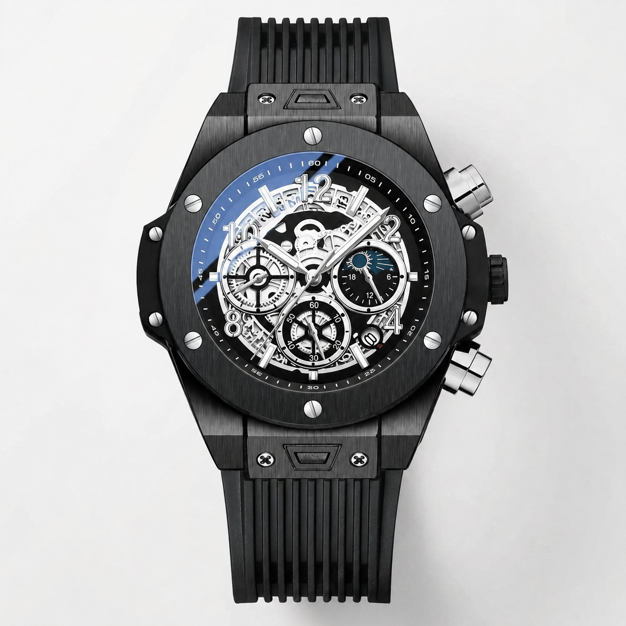 Chronograph Watch — Silicone Strap