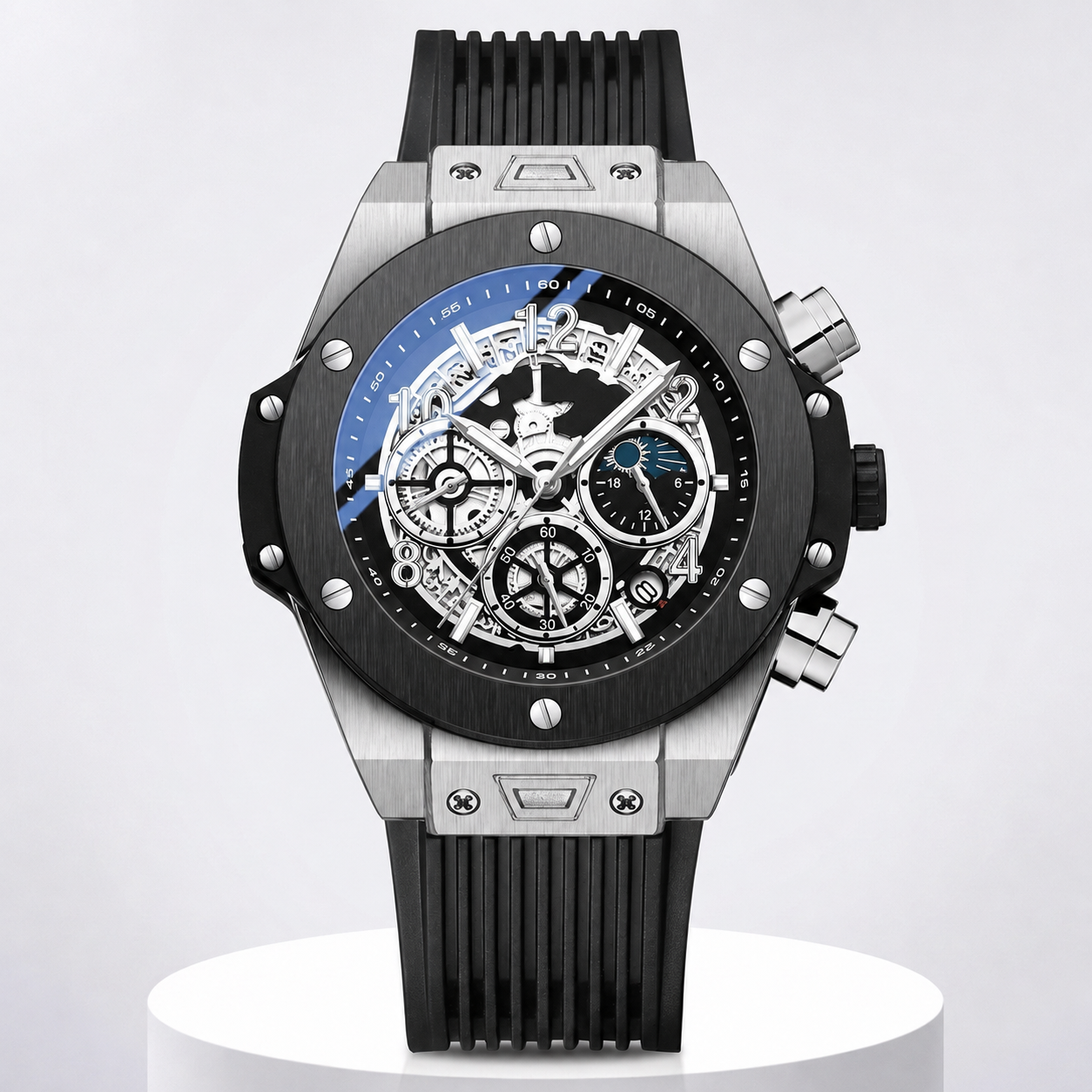 Chronograph Watch — Silicone Strap