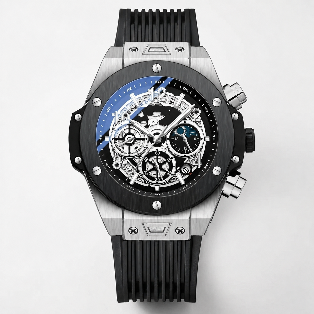 Chronograph Watch — Silicone Strap