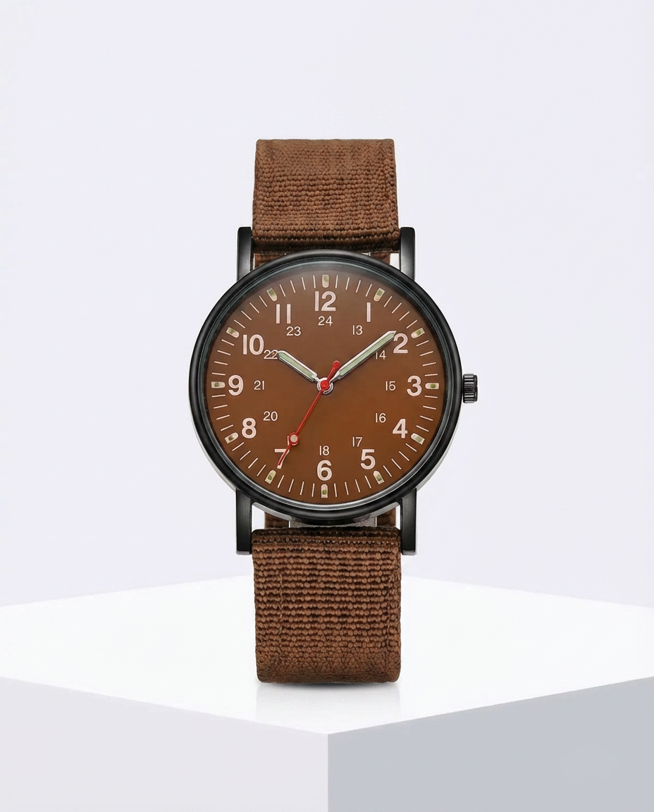 Černé svítící pánské hodinky Midnight – klasický design