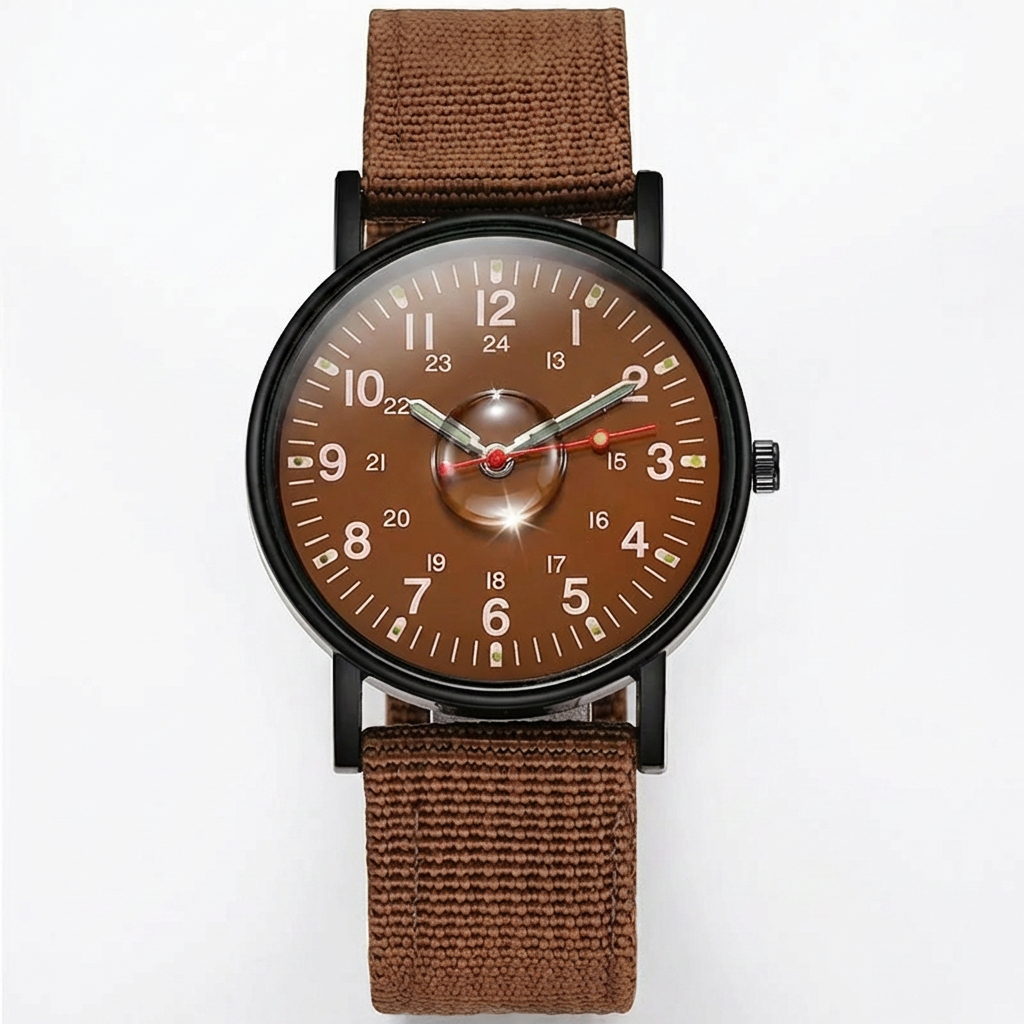 Černé svítící pánské hodinky Midnight – klasický design