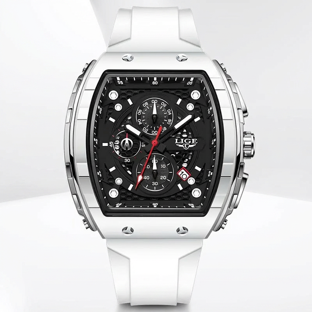 Luxury Chronograph Watch – Square Design