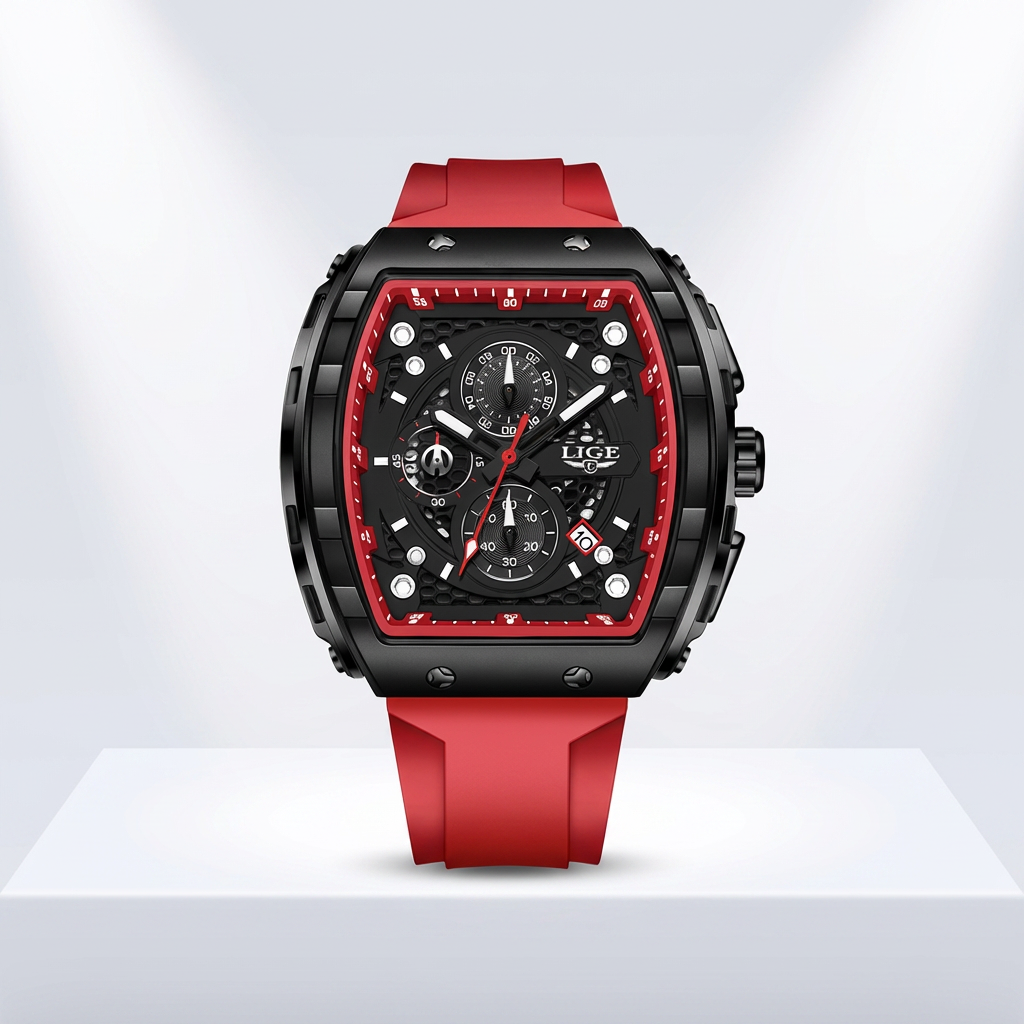 Luxury Chronograph Watch – Square Design