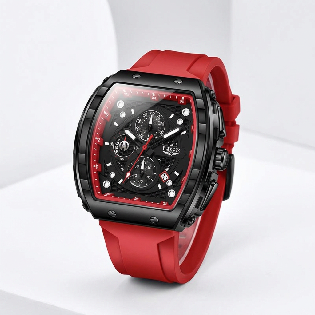 Luxury Chronograph Watch – Square Design