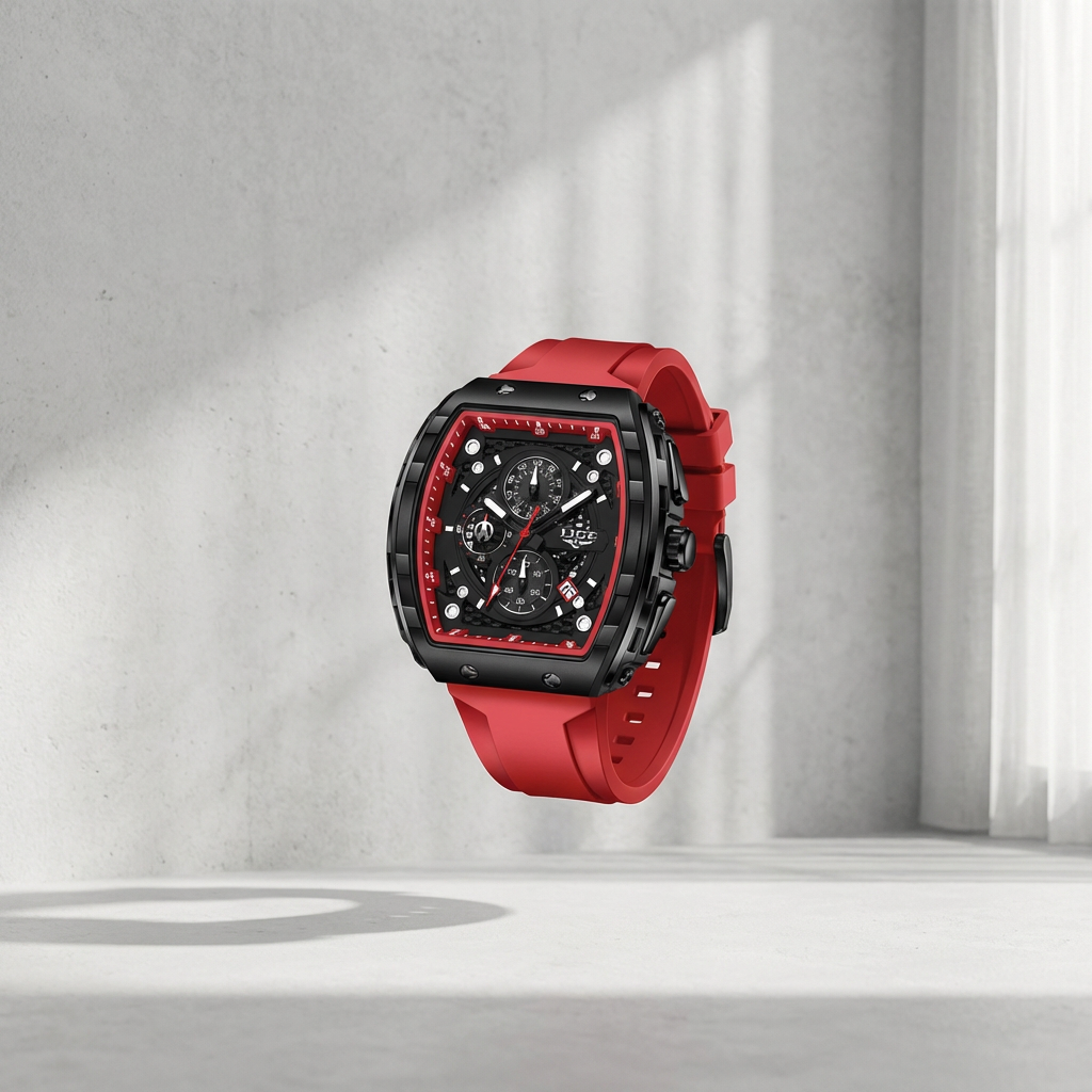 Luxury Chronograph Watch – Square Design