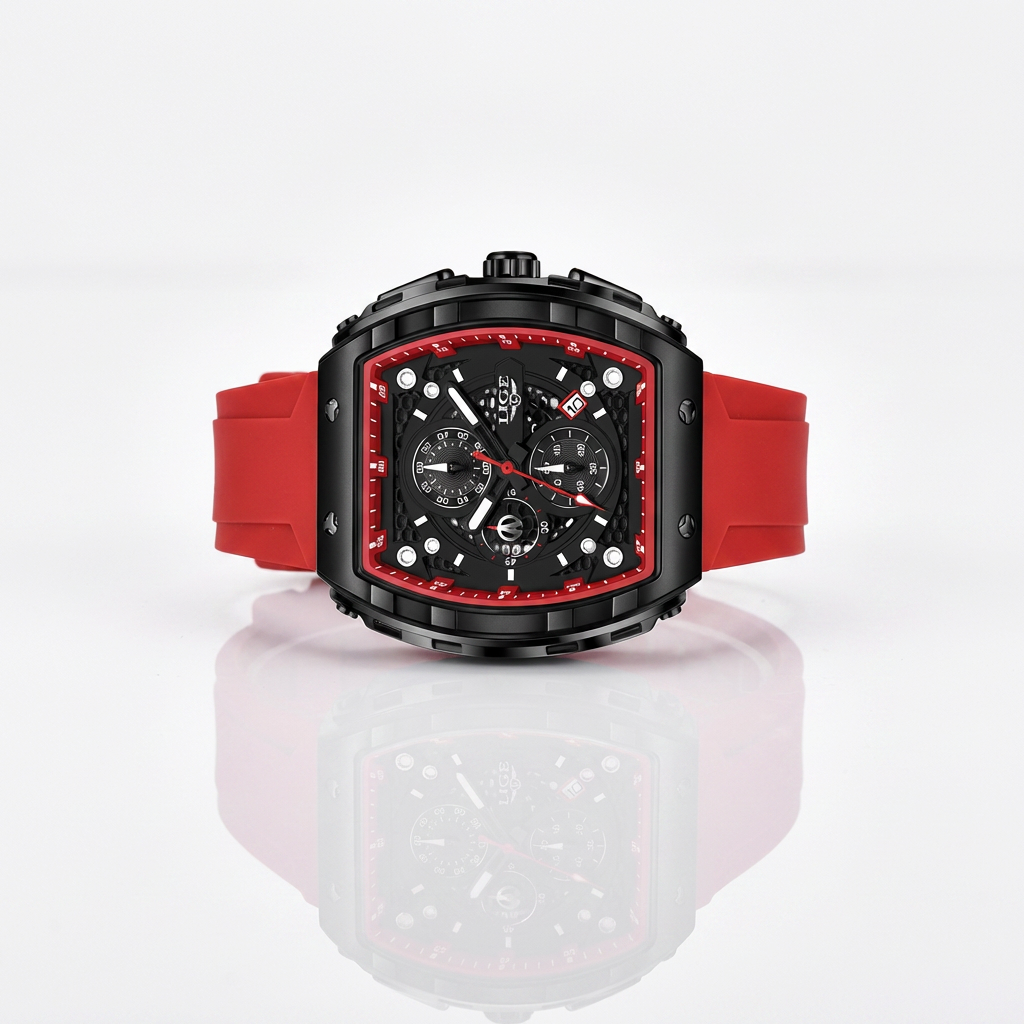 Luxury Chronograph Watch – Square Design