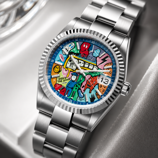 Modern Art Dial Painted Watch