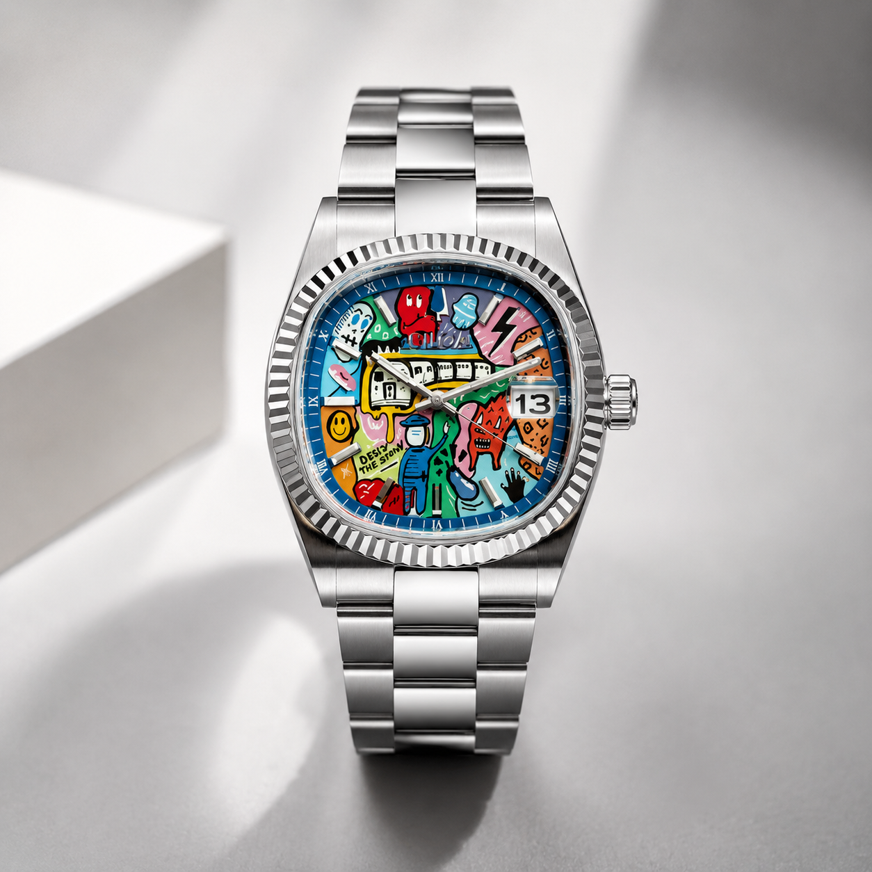 Modern Art Dial Painted Watch