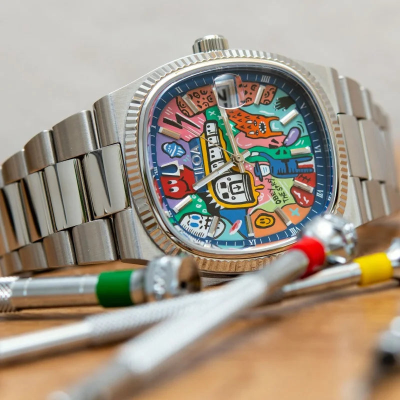 Modern Art Dial Painted Watch