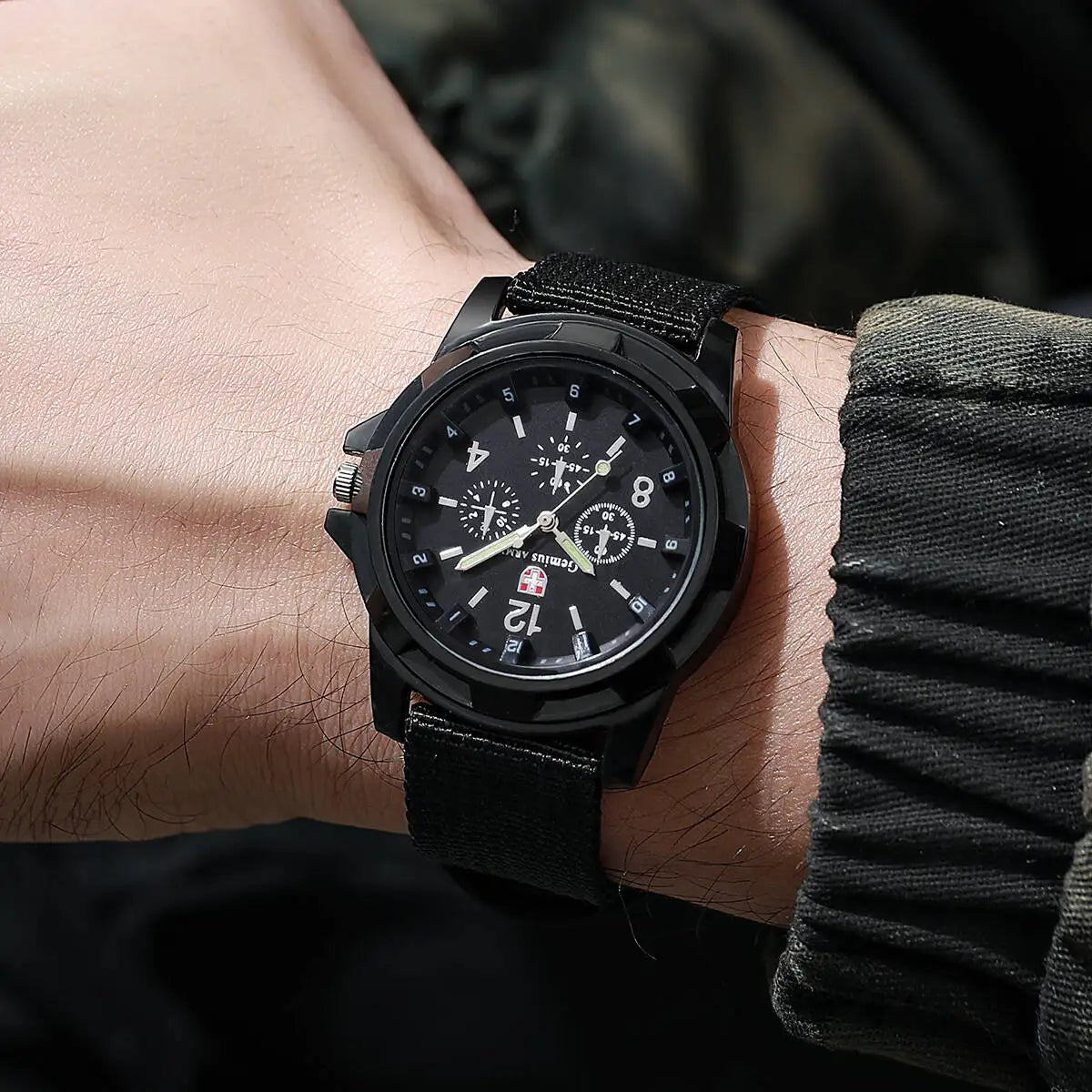 Black Field Watch – Tactical Nylon Edition