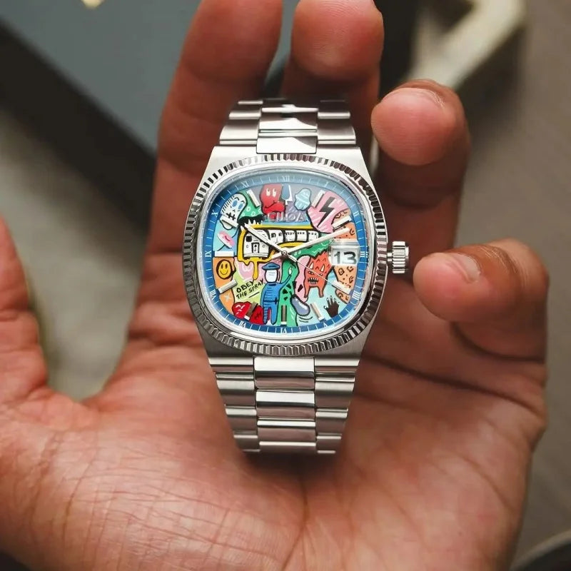 Modern Art Dial Painted Watch