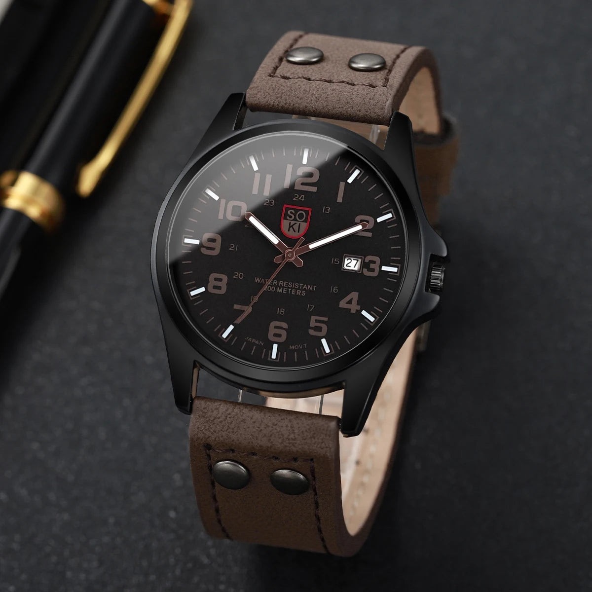 Heritage Field Watch – Arabic Dial Leather Edition