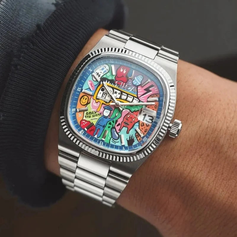 Modern Art Dial Painted Watch