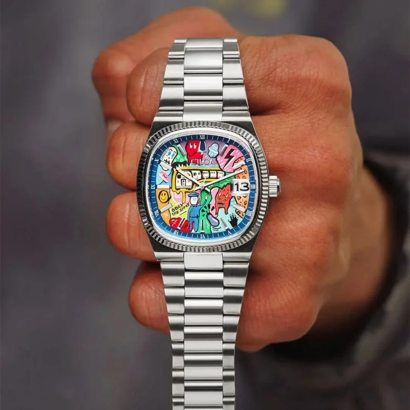 Modern Art Dial Painted Watch
