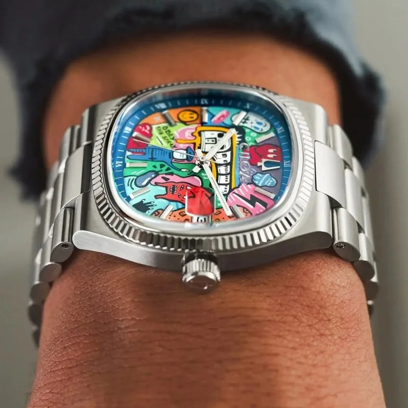 Modern Art Dial Painted Watch