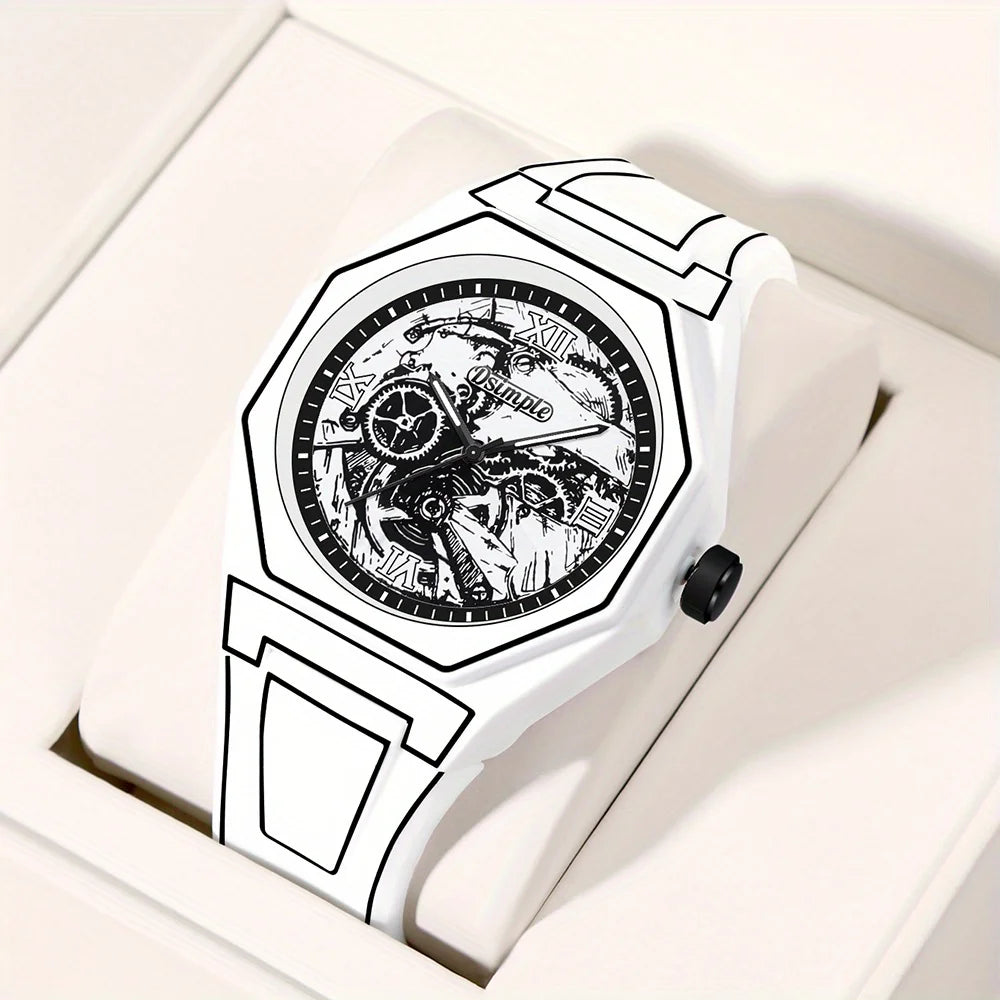 Monolith Noir Quartz Watch — Silicone Strap