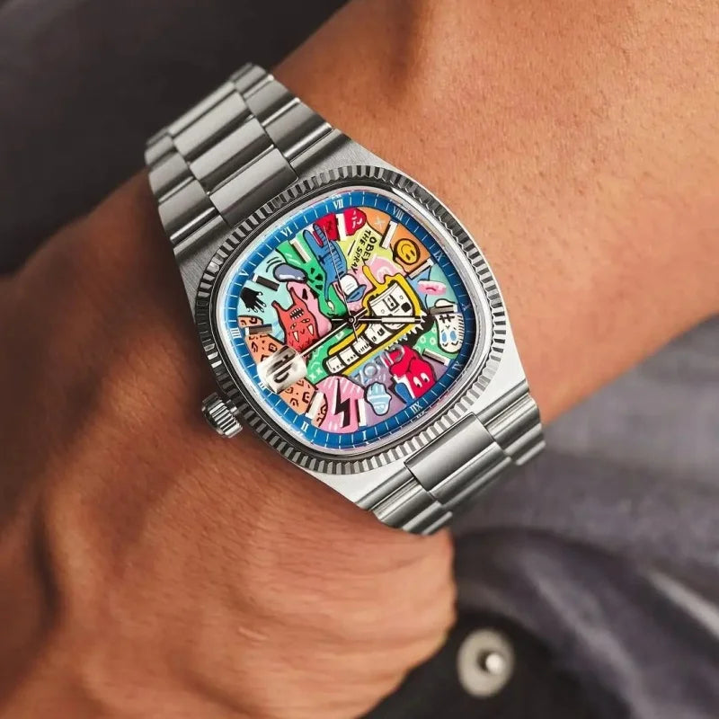 Modern Art Dial Painted Watch