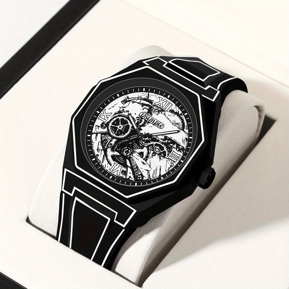 Monolith Noir Quartz Watch — Silicone Strap