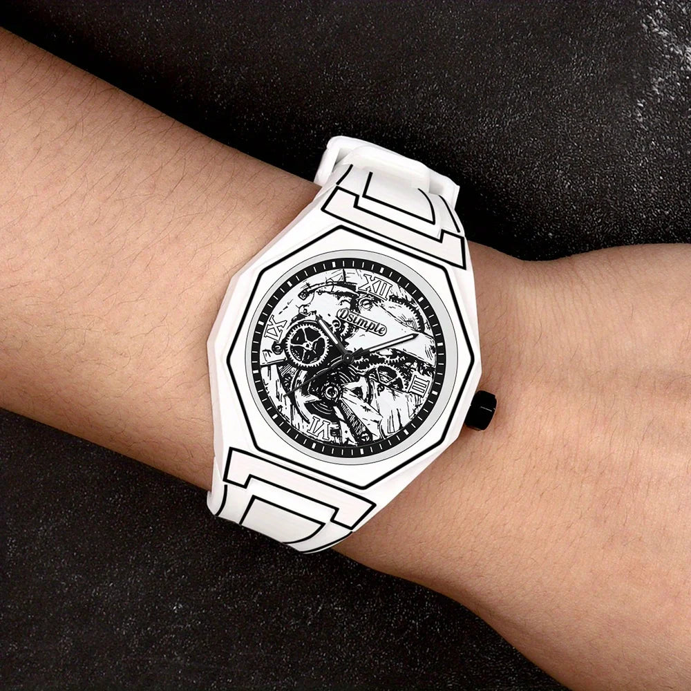 Monolith Noir Quartz Watch — Silicone Strap