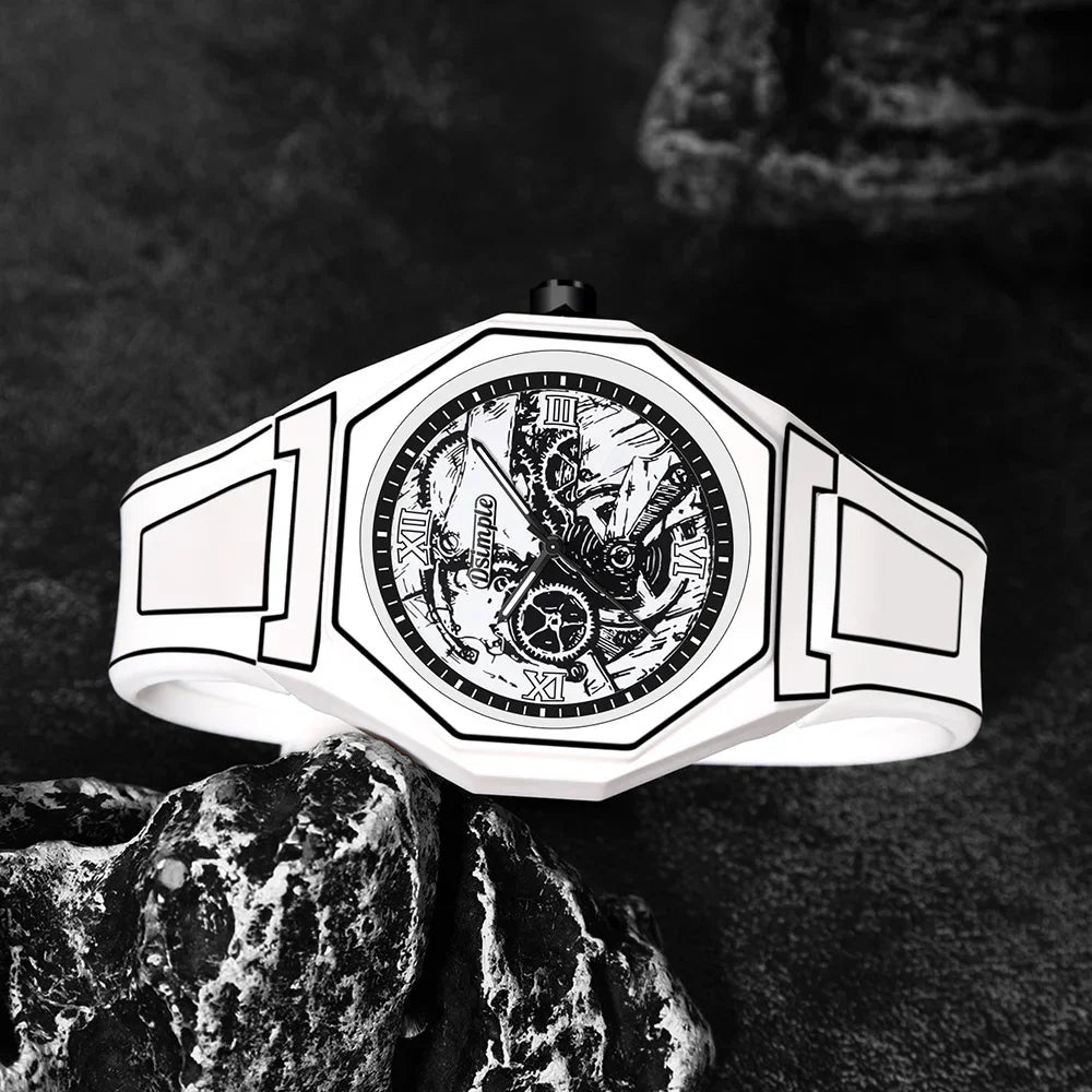 Monolith Noir Quartz Watch — Silicone Strap