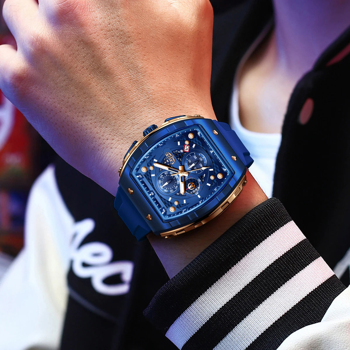 Luxury Chronograph Watch – Square Design