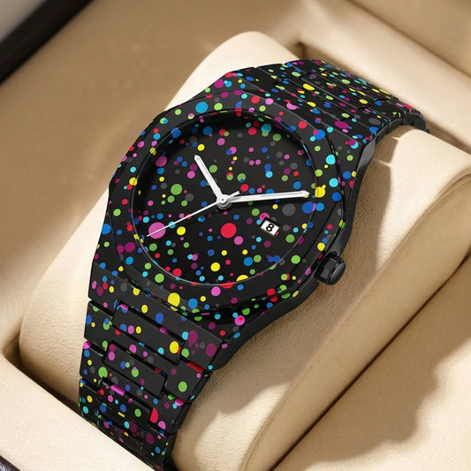 Vintage Map Dial Quartz Watch