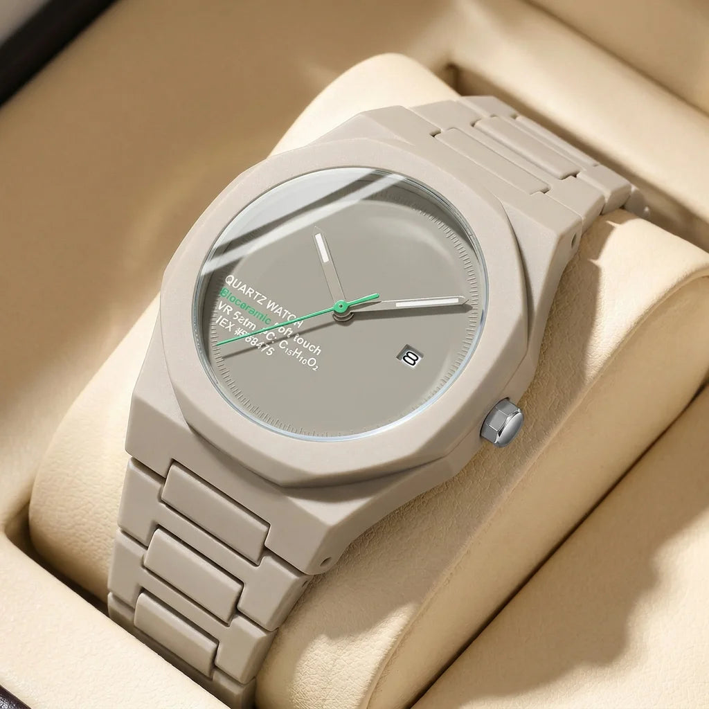 Vintage Map Dial Quartz Watch