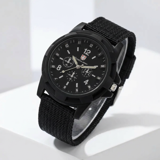 Black Field Watch – Tactical Nylon Edition