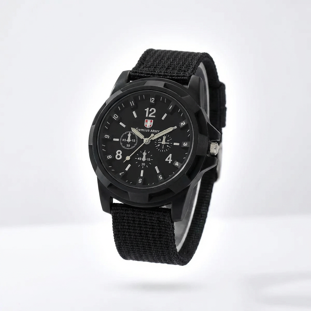 Black Field Watch – Tactical Nylon Edition