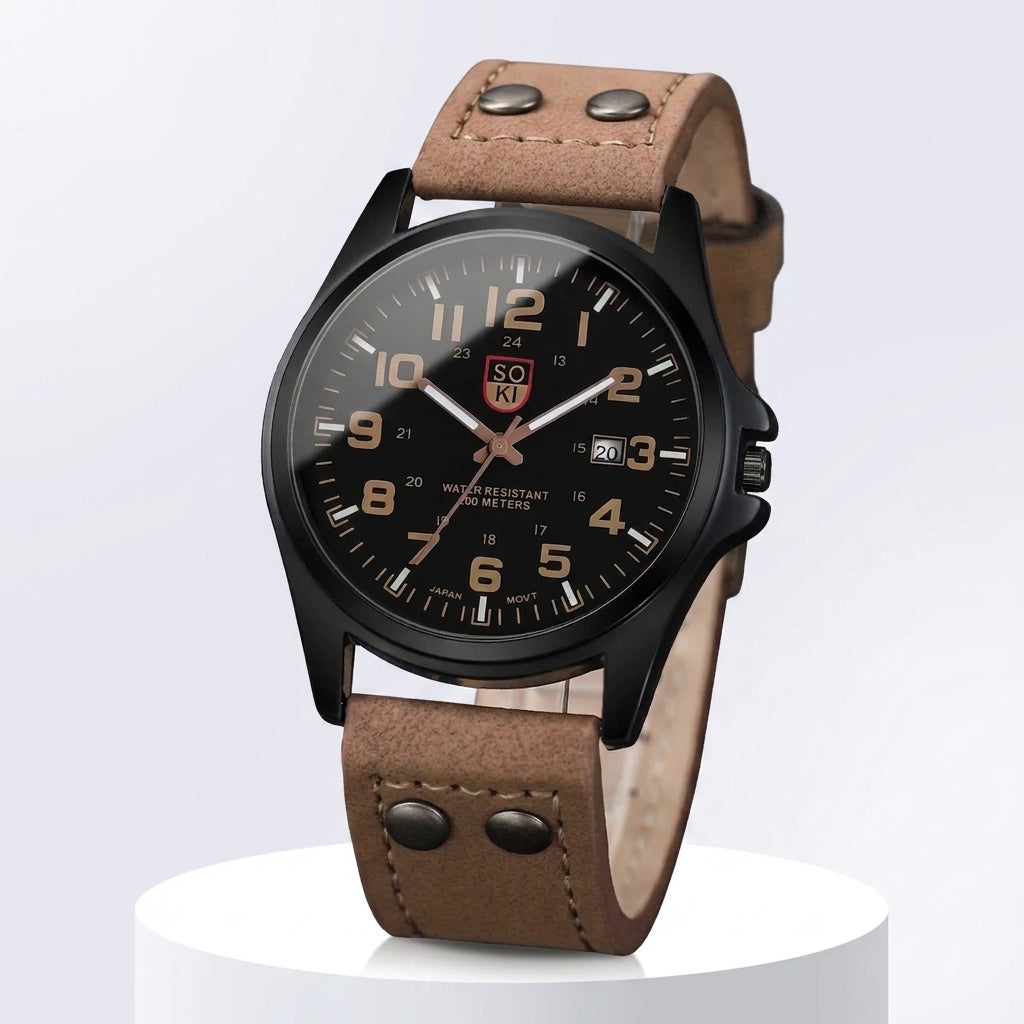 Heritage Field Watch – Arabic Dial Leather Edition