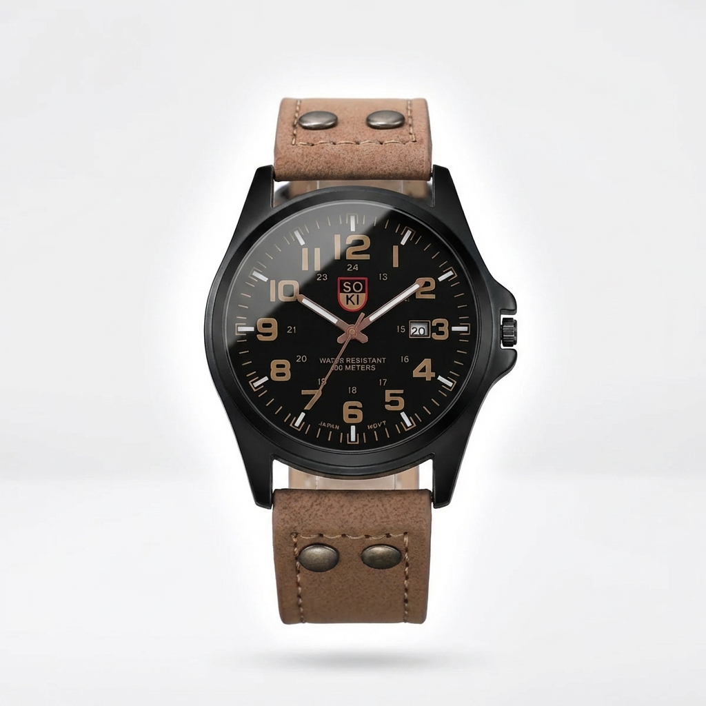 Heritage Field Watch – Arabic Dial Leather Edition
