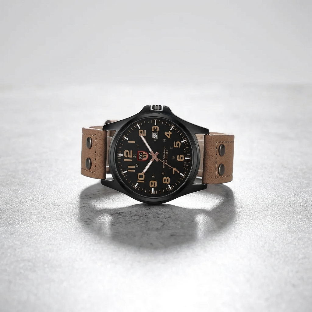 Heritage Field Watch – Arabic Dial Leather Edition