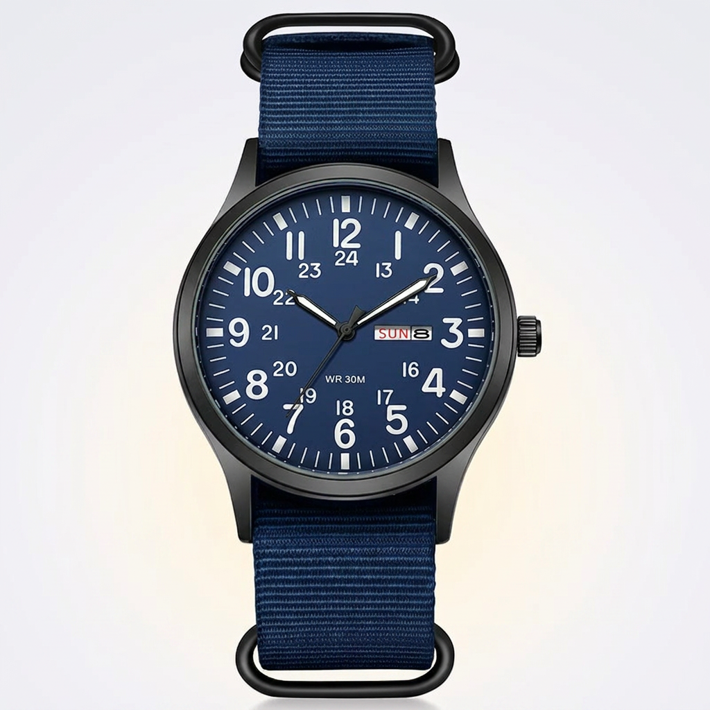 Field Watch — 24‑Hour Dial and Luminous Hands