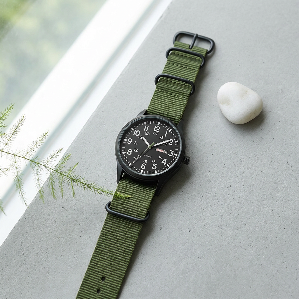 Field Watch — 24‑Hour Dial and Luminous Hands