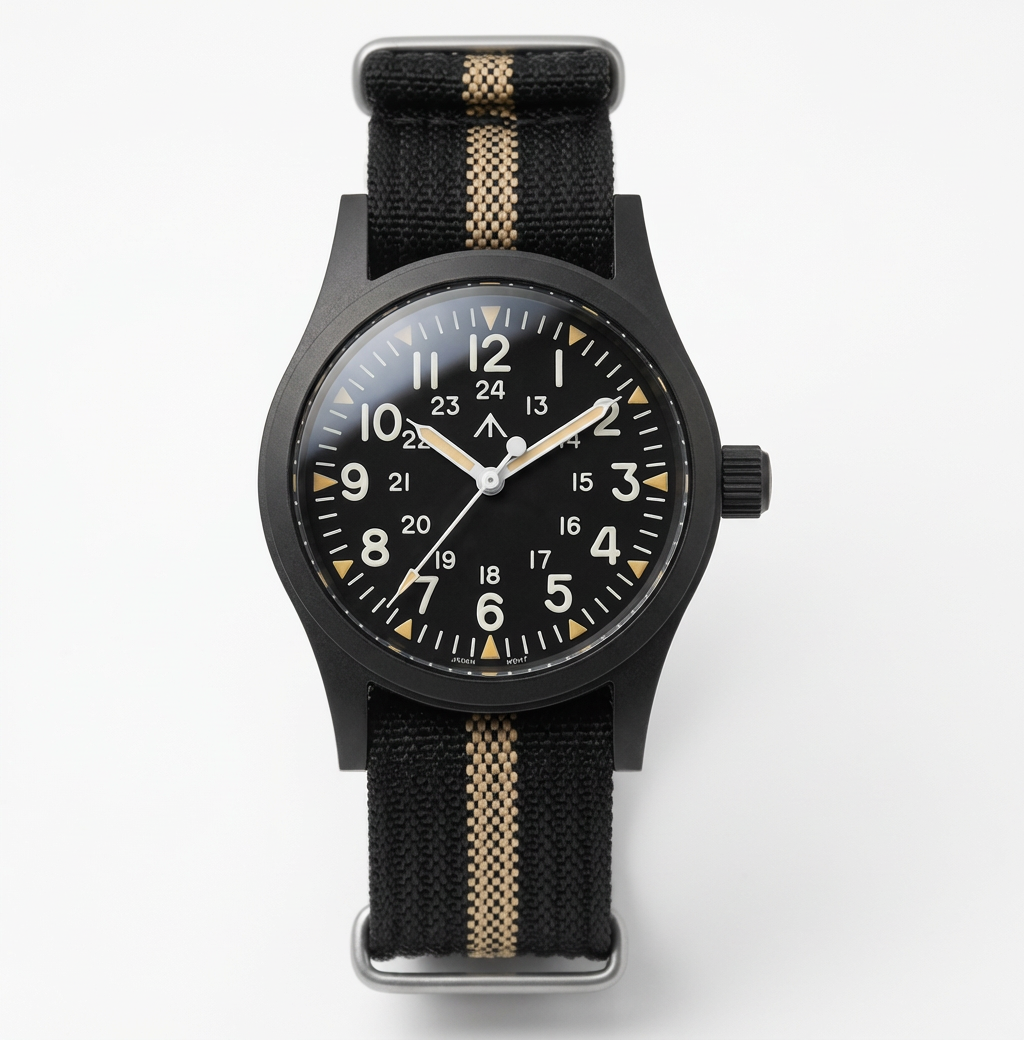 Vintage vojenské field hodinky – 38mm VH31