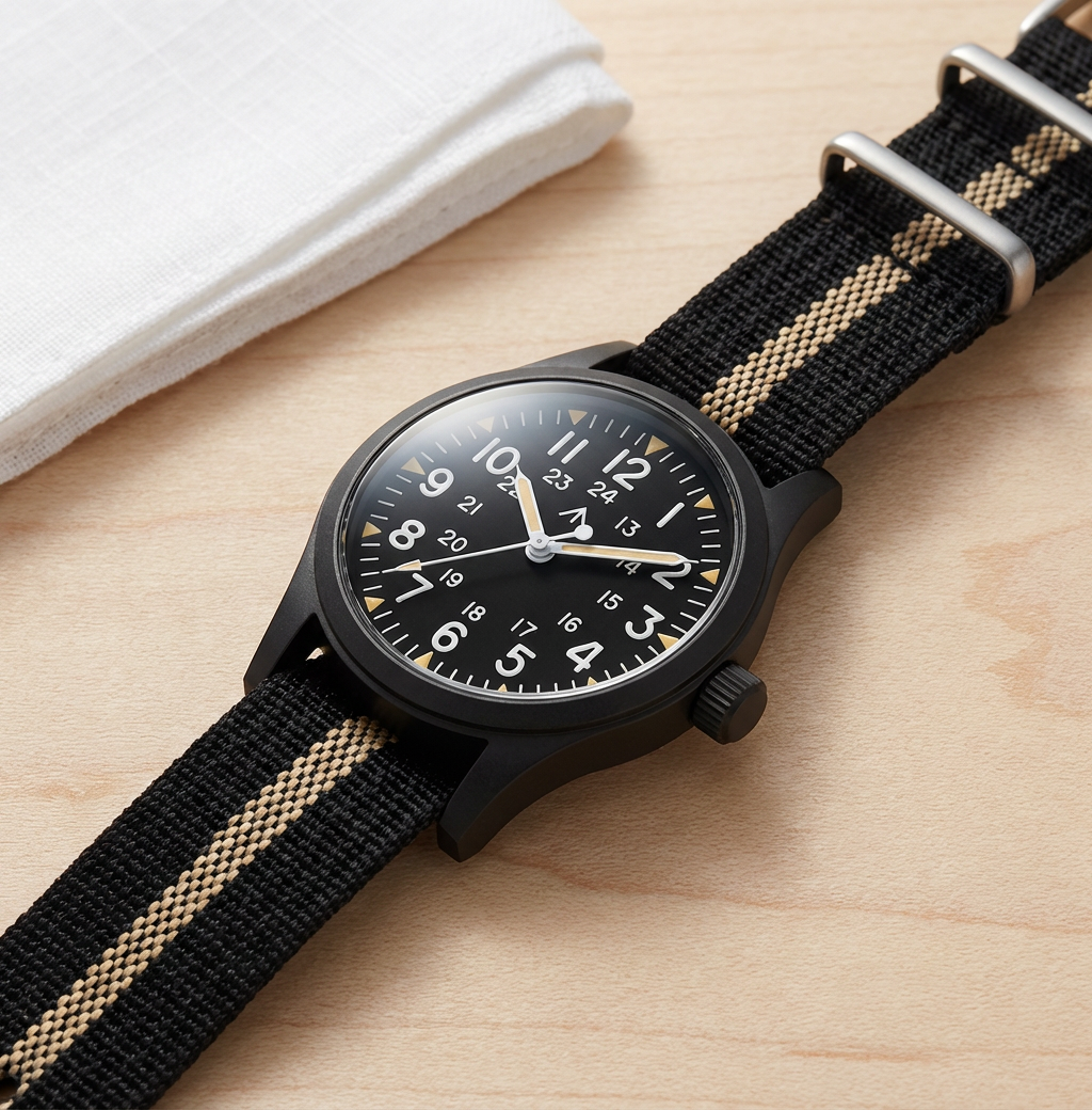 Vintage vojenské field hodinky – 38mm VH31