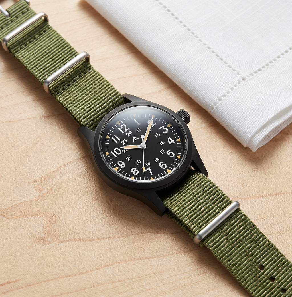 Vintage vojenské field hodinky – 38mm VH31