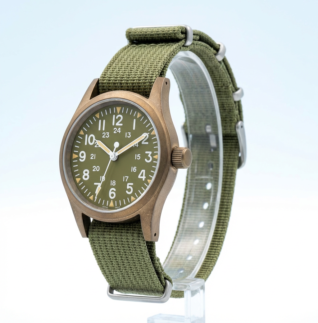 Vintage vojenské field hodinky – 38mm VH31