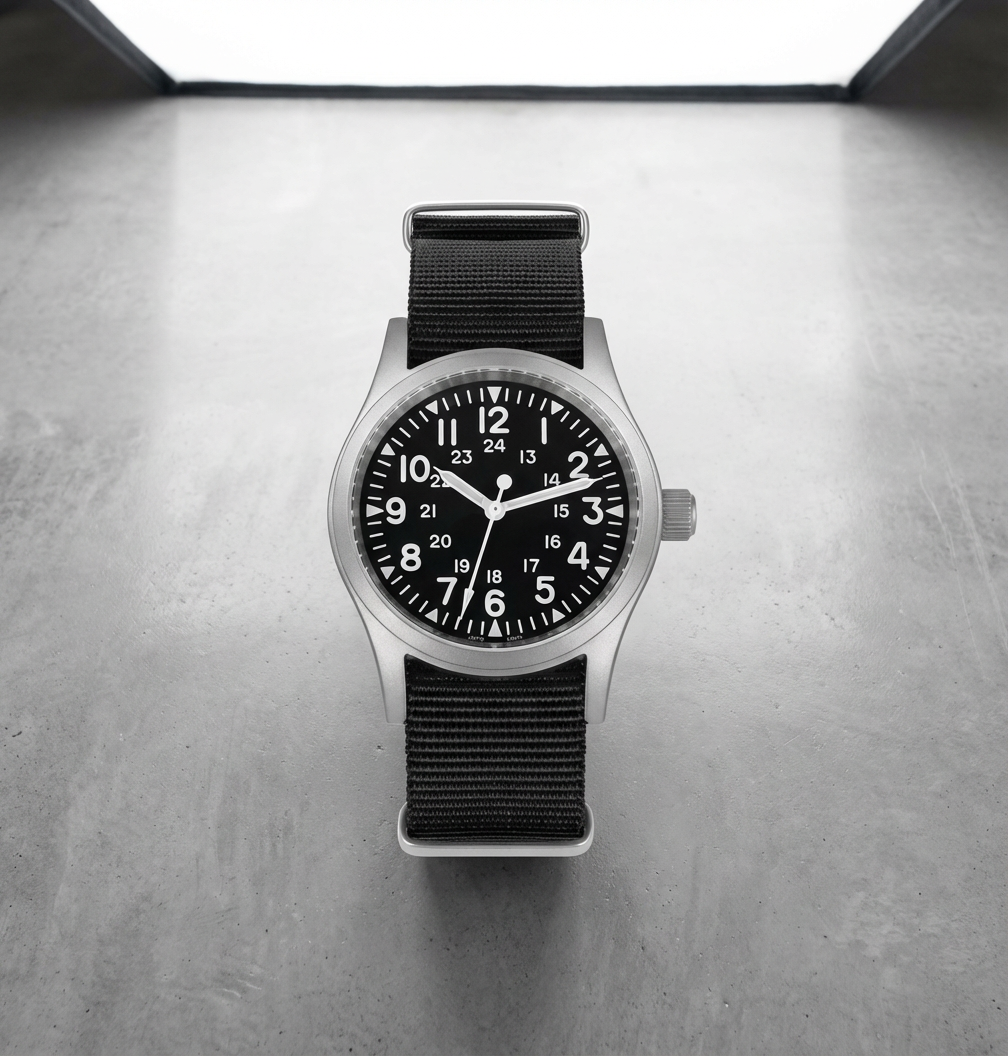 Vintage vojenské field hodinky – 38mm VH31