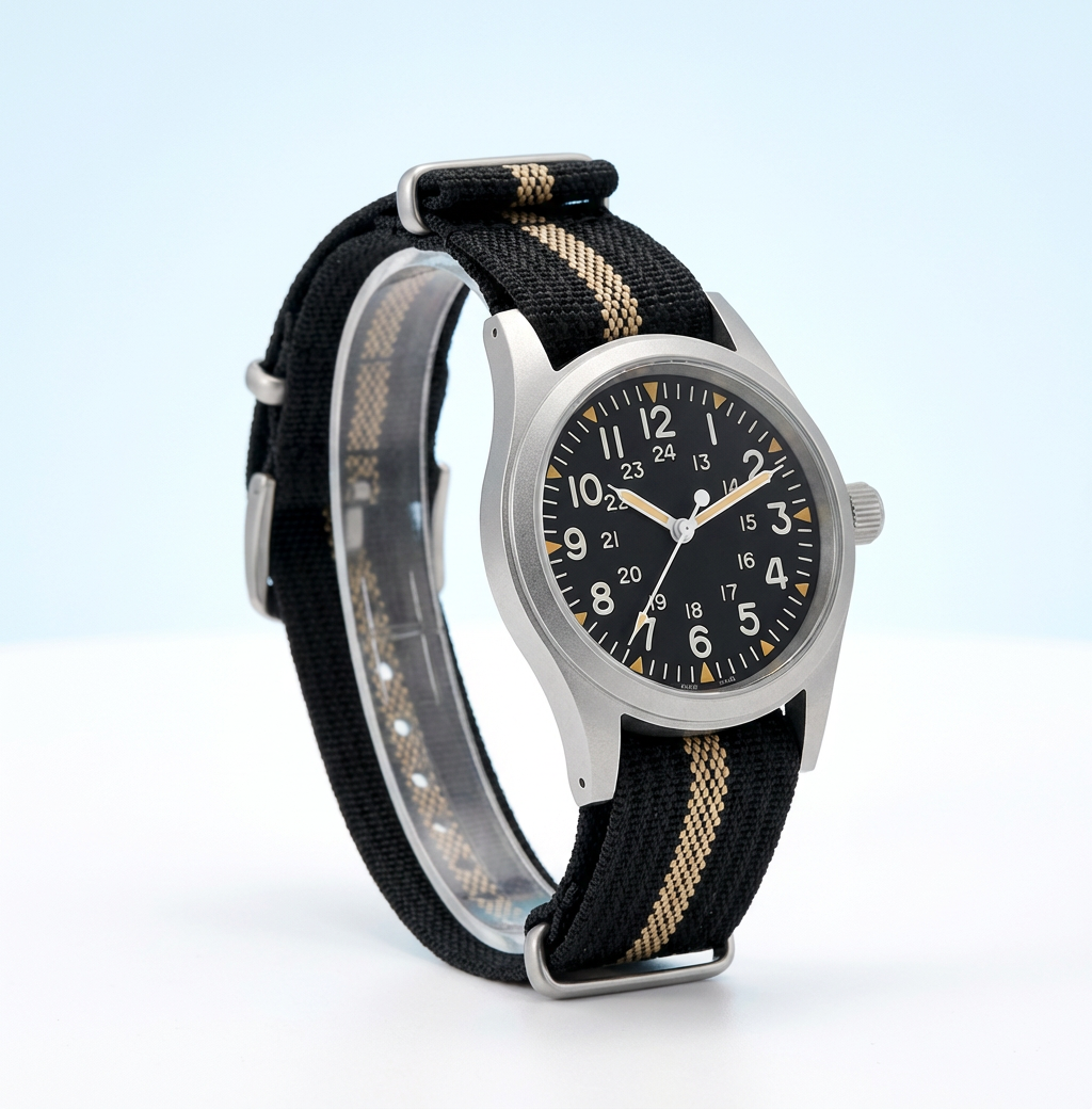 Vintage vojenské field hodinky – 38mm VH31